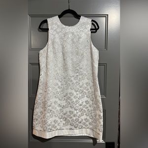 ABS cocktail dress so cute on white and silver sz 12 worn once